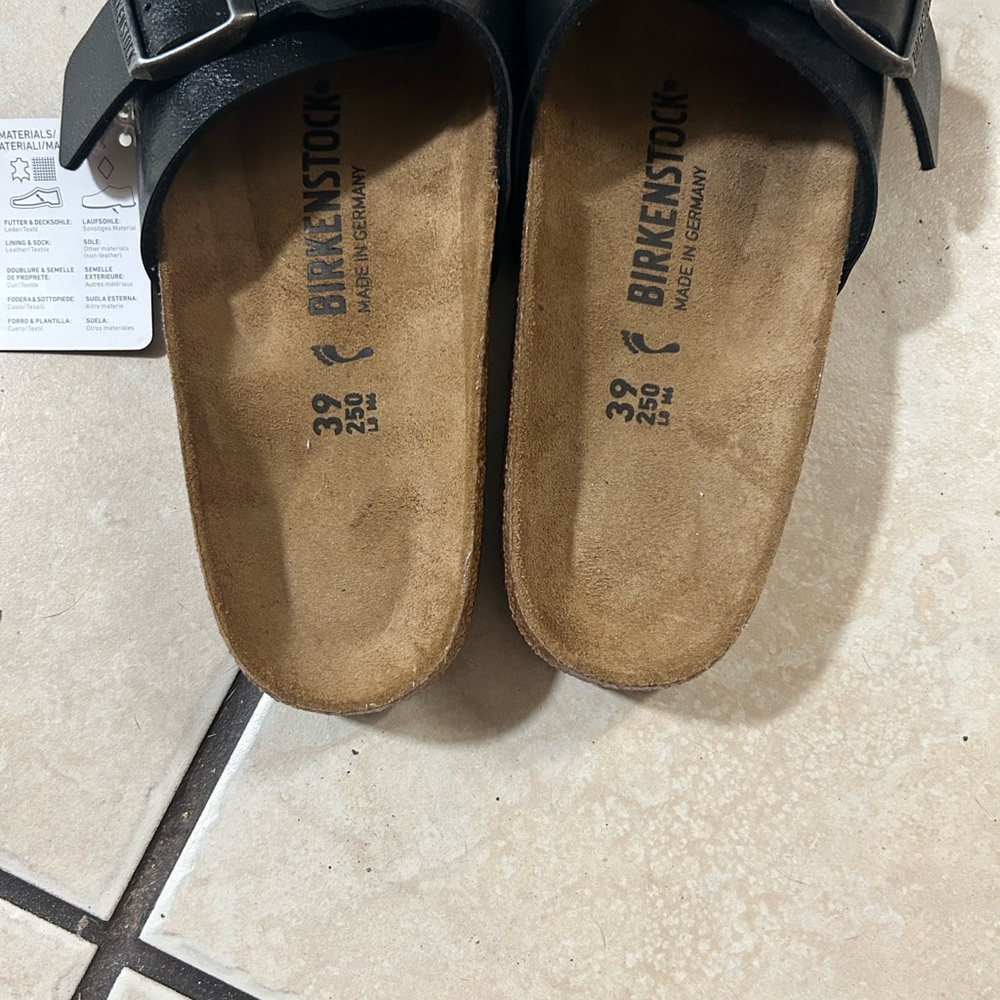 Birkenstock Brown mocka (39) size 8 Birbick Double-Strap Sandals slides NIB - Picture 13 of 13